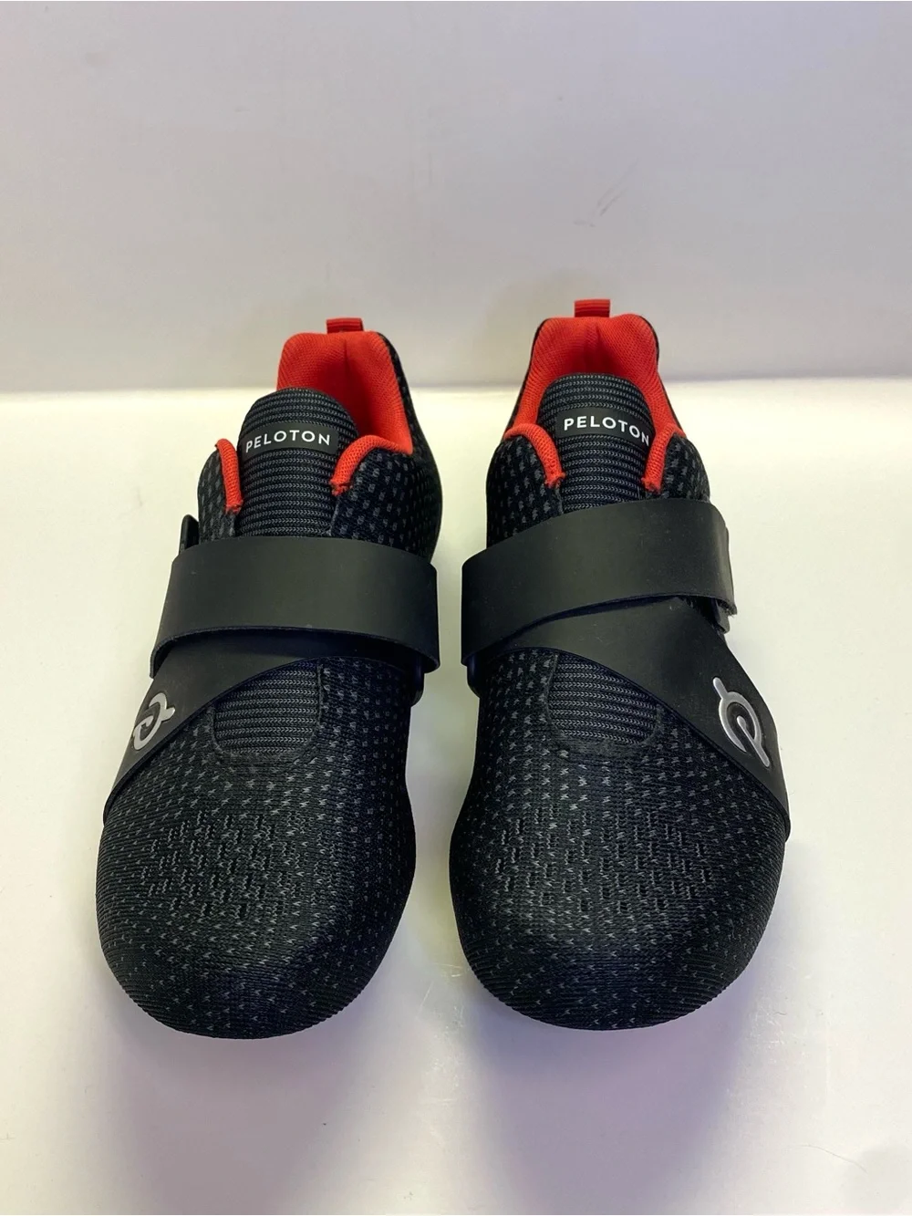Peloton Black and Red Knit Workout Shoe
